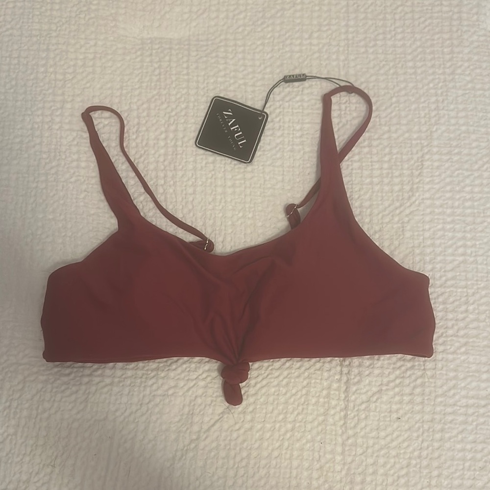Zaful Red Bikini Seamless V-Neck